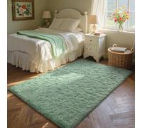 Soft Green Rug for Bedroom, Fluffy Shaggy Rugs for Living Room, 3x5 Small Soft Throw Carpets, Non-Slip Plush Fuzzy Rug for Kids Bedroom Nursery Home Decor