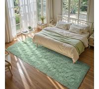 Soft Green Runner Rugs for Bedroom Living Room, 2x6 Plush Fluffy Rug Carpets, Shag Furry Area Rugs for Nursery Kids Girls Boys Room Home Decor