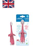 Soft Grip Dr Brown's Toddler Toothbrush - Pink Elephant for Gentle Brushing