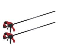 Soft Grip Hand Tools 24" Rapid Bar Clamp & Spreader Clamp Set, 2pc or 4pc, Quick Release Clamps for Woodworking Tools, Ideal Clamps for Woodwork Projects (2)