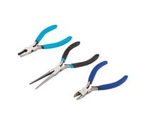 Soft Grip Mini Plier Set, 3 Piece Bluespot Tools Multi One Size