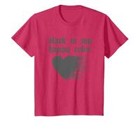 Soft Grunge Aesthetic - Black is My Happy Color T-Shirt, Youth, Red Heather, Medium