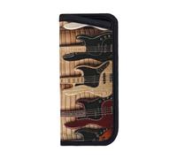 Soft Guitar Bass Music Musical Instruments Eyeglasses Bag, Glasses Case, Printed Glasses Case, Scratch Resistant Glasses Bag, Portable Sunglasses Case, Women Men Storage Bag
