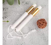 Soft Hair Eyelash Cleaning Brush Set for Gentle Extension Care | 2pcs False Eyelash Cleansing Brush with Ergonomic Handle | Makeup Tools for Home and Salon Use (White)