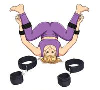 Soft Handcuffs Set 6+16+25inch Bondage Kit Bed Restraints for Adults