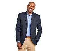 Soft-handle Cotton Blazer Fully Lined Classic Summer Style Pegasus Navy 44