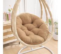 Soft Hanging Basket Chair Cushion, Swing Chair Cushion, Comfortable Breathable Egg Chair Cushion, Supportive Wicker Rattan Swing Pad, Outdoor Porch Patio Replacement,light brown,150cm