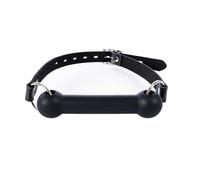 Soft Harness Mouth Silicone Dog Bone Ball Gag Open Mouth Gag BDSM Bondage Slave Sex Products Sm Sex Toy for Women Black One Size