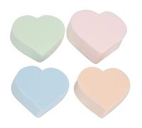 Soft Heart Shape Makeup Sponge Set for Blending Foundation and Blush - 4Pcs Dual Use Blender Sponge for Wet and Dry Application