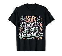 Soft Hearts Strong Boundaries Emotion Strength |- Value Graphic T-Shirt, Men, Black, M