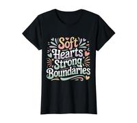 Soft Hearts Strong Boundaries Emotion Strength |- Value Graphic T-Shirt, Women, Black, XL