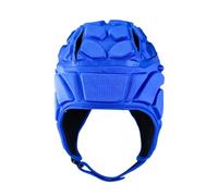 Soft Helmet Prefessional Football Soccer Helmet Rugby Scrum Cap Headguard Goalie Hat Head Protector Shockproof Headgear Soccer Goalkeeper For Youth Adult(Blue,L)