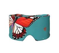 Soft Hen Flying Butterflies Among Flowers Print Eyes Cover with Adjustable Strap for Sleeper Night Sleeping Work Nap and Yoga