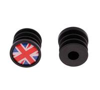 Soft High Elasticity Mountain Road Bike British Flag Pattern 1 Pair Handlebar End Plug Durability Handy and professional