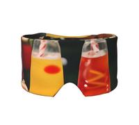 Soft Hot Dogs and Lemonade Print Eyes Cover with Adjustable Strap for Sleeper Night Sleeping Work Nap and Yoga