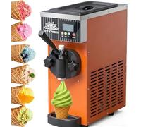 Soft Ice Cream Machine for Home Use, Desktop Ice Cream Maker for Commercial and Family, Ideal for Summer Snacks and Desserts, Easy to Operate
