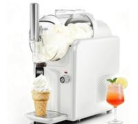 Soft Ice Cream Machine Frozen Drink Maker, 68 oz Slushy Machine for Home, No Ice Needed Self Cleaning with 5 Pre-Set Modes, for Parties, Cafes, and Family Gatherings white