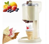Soft Ice Cream Machine, Mini Soft Serve Maker with Quick 10-Minute Production, One Push Operation for DIY Desserts at Home, Kitchen, Bar, Cafe