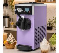 Soft Ice Cream Maker, Countertop Soft Serve Machine, Adjustable Hardness, Pre-Cooling, Auto Cleaning, LCD Display, 4-5L/H Output for Kitchen Parties and Dessert Shops