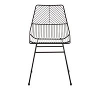 Soft Industrial Collection Distance Small Metal Wire Chair - Black