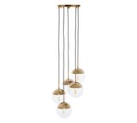Soft Industrial Collection Reve Five Pendant Lights - Gold Finish