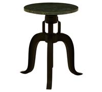 Soft Industrial Collection Vascas 3 Legged Bar Stool with Green Marble Top