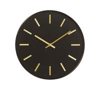Soft Industrial Collection Vitas Metal Wall Clock - Black & Gold