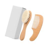 Soft Infant Hair And Scalp Brush Set Natural Beechwood And Wool For Gentle Cleaning Nurturing Massage Tool Baby Hair Cleaning Brush Set