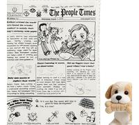 Soft Interactive Puppy Plush Chew Toy - Crinkle Paper & Built-in Squeaker | Pet-Safe Teething Toy for Small Puppies & Teacup Breeds