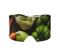 Soft Introduction of Various Vegetables Print Eyes Cover with Adjustable Strap for Sleeper Night Sleeping Work Nap and Yoga