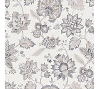 Soft Jacobean Trail Soft Grey Wallpaper - Feature Wall - Floral Design Contemporary Farmhouse - Paste The Paper
