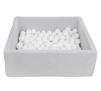 Soft Jersey Baby Kids Children Ball Pit with 150 Balls, Gift, 90x90 cm (Balls Colours: White)