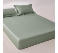 Soft Jersey Fitted Bed Sheets 90x190cm +25cm Combed Cotton Stretch Sheets for Deep Corners Ultra-Soft Breathable Perfect for Comfortable Sleep