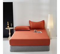 Soft Jersey Fitted Sheet 90x200cm +25cm Deep Pocket Combed Cotton Stretch Bed Sheet Breathable & Bedding Solution