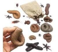 Soft Joke Poop Halloween Squeeze Toys with Cockroaches