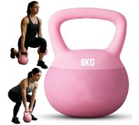 Soft Kettlebell 4kg 5kg 6kg Kettle Bells Iron Sand Filled Non Slip Handle Weight for Fitness Exercise Workout Home Gym Strength Training Bodybuilding Weight Lifting (pink, 6kg)