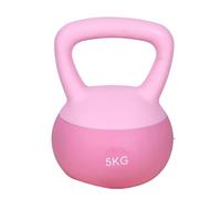 Soft Kettlebell, PVC Home Fitness Weight with Non-Slip Grip, Multiple Weights for Strength Training, Quiet Exercise Equipment for Men & Women(Pink,2.5kg)
