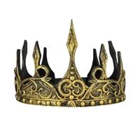 Soft King Prïnce Cröwn, With Dark Retro Aesthetic, 21x14.5cm, Adjustable Royal Cröwn Medieval King Costume Accessories, Dark Theme Vintage Headdress, Exquisite Raven Design, For Costume Parties