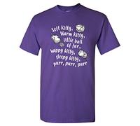 Soft Kitty - Funny Cute Cat Song Sheldon Nerd TV Show T Shirt - Purple - S