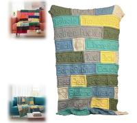 Soft Knit Funny Swear Word Throw - Handcrafted Cuss Blanket, Unique Gag Gift for Adults, Home Decor for Couch & Bed (b)