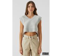 Soft Knit V-Neck Boxy-Fit Cropped Vest Urban Classics Light Grey M