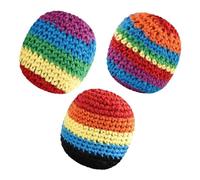 Soft Knitted Kick Balls, Hackey Sacks Coordination Training, Outdoor Games, Travel And Social Play, Yarn Beanbag Ball (No Assembly Required) (3pcs)