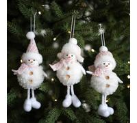 Soft Knitted Snowman Ornaments 20cm Tall for Holiday Display