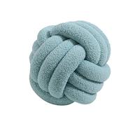 Soft Knot Ball Pillow,11 in Lamb Wool Throw Pillows, Knot Ball Pillow Boucle Ball Handmade Knotted Ball for Couch Chair Cushion, Decorative Knot Ball Pillow for Living Room Bedroom Car(Light blue)