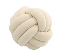Soft Knot Ball Pillow, Round Throw Pillows, Hand-woven Velvet Cushion, Cuddle Cushion, Plush Pillow, Kids Cushions, Knot Cushion, Throw Pillows for Bed Sofa, Light Grey, 35cm