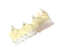 Soft Lace Trimmed Crowned Headband For Baby Photography Newborns Photoshoot Accessory Comfortable Fabric Headdress Baby Shower Crown For Photoshoots