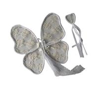 Soft Lace Wing with Adjustable Shoulder Straps for Child Photography Props Butterfly Wing Magical Stick Birthday Party Outfit