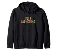 Soft Launching Gen Z Teens Funny Meme Tween Joke Urban Slang Zip Hoodie