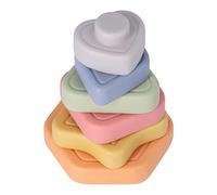 Soft Learning Stacking Tower Colorful Blocks, 6PCS Baby Sensory Tower for Shape Recognition, Number Recognition, Great for Developing Hands On Skills, for Kids