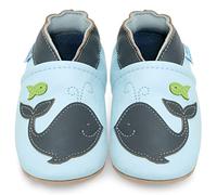 Soft Leather Baby’s Shoes - Newborn Baby’s Leather Booties with Suede Soles - First Steps Shoes - Newborn Baby’s Shoes - Shoes for Baby Boys or Girls. 6-12 Months Balena